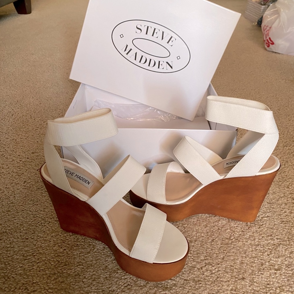 Steve Madden Strappy Wooden Wedge